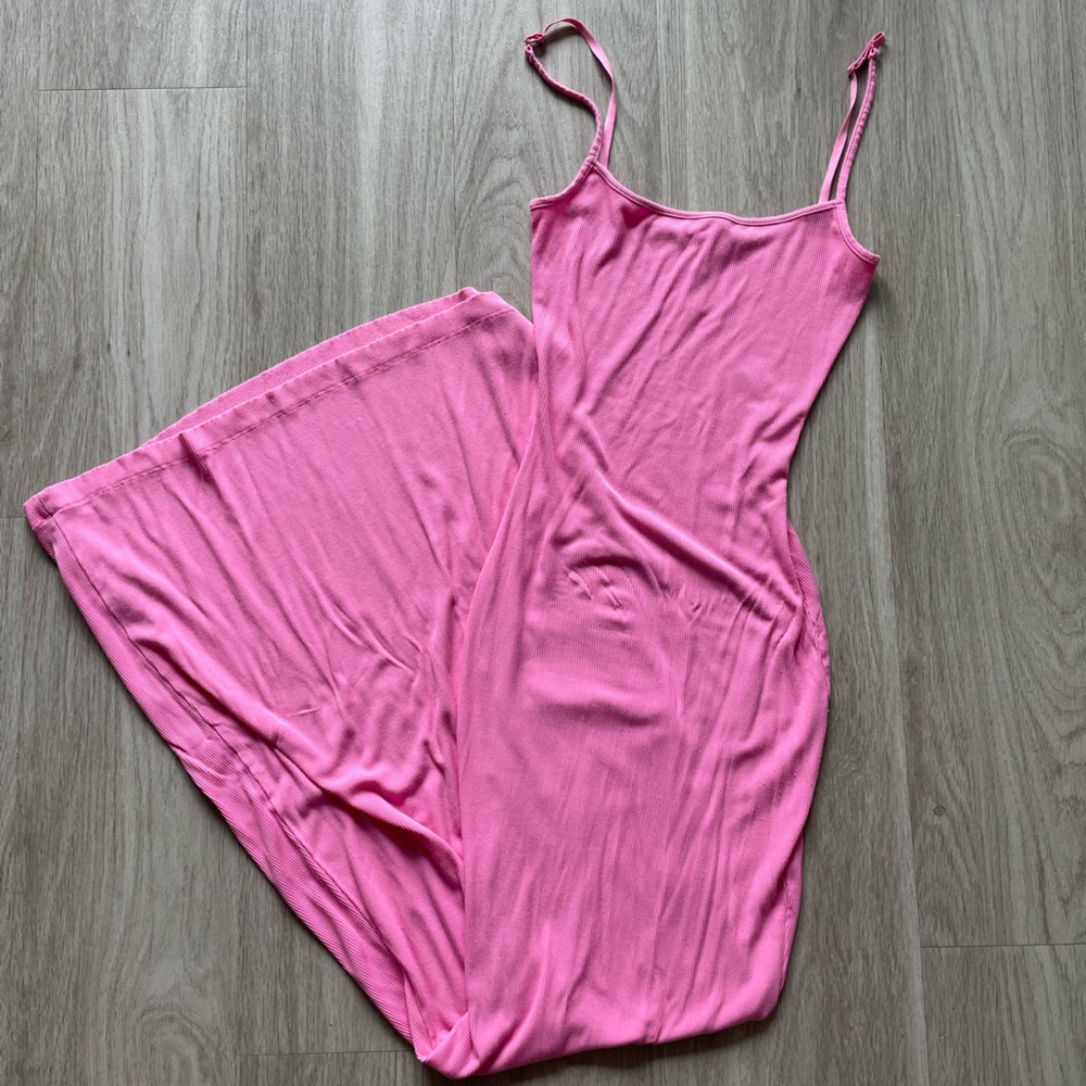 SKIMS Bubblegum Pink Maxi Dress